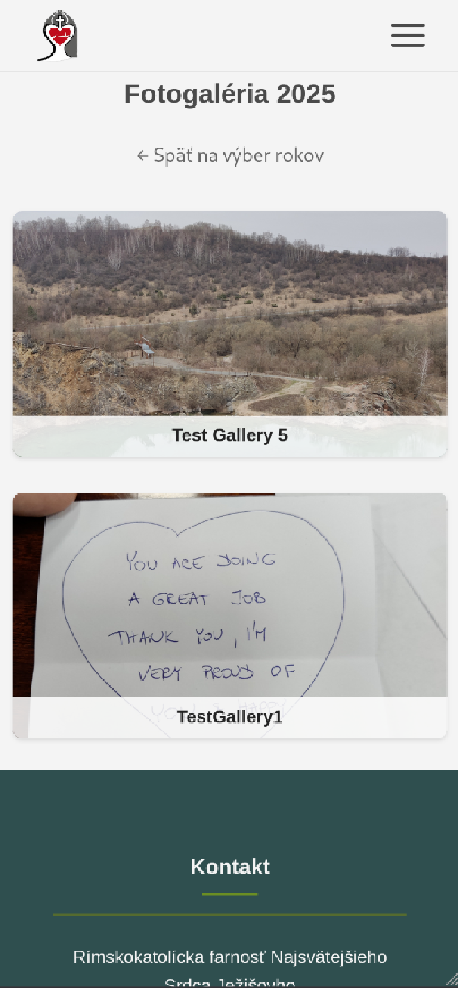 Gallery Selection - Mobile View